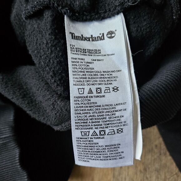 Timberland Core Tree Logo Pullover Hoodie Black Size Medium. EUC. Regular Fit - Picture 6 of 7